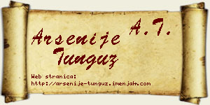 Arsenije Tunguz vizit kartica